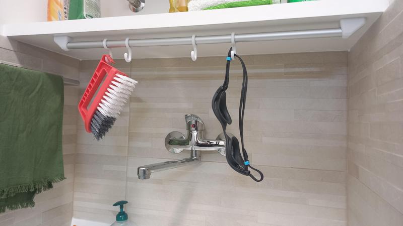 Staffa con ganci, Bagno - Lavanderia 16mm