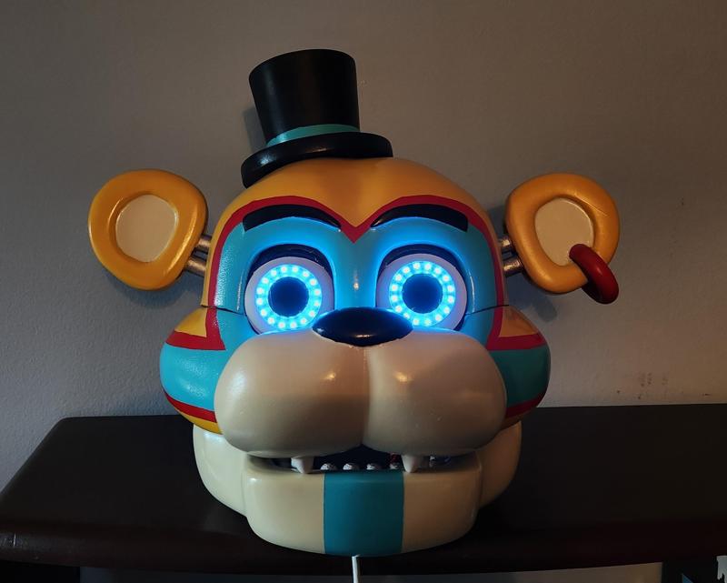 Glamrock Freddy Wearable Mask with Hinged Jaw