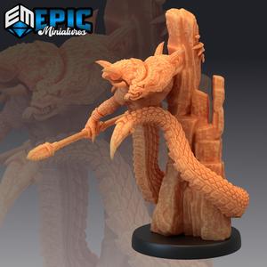 Cobra Folk Spear / Serpent Warrior / Serpentfolk Soldier / Sand Snake / Dune Reptile / Desert Encounter