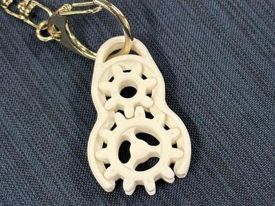 Gear fidget keyring