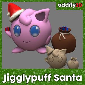 Jigglypuff Xmas Santa - Pokemon Christmas Fan Art