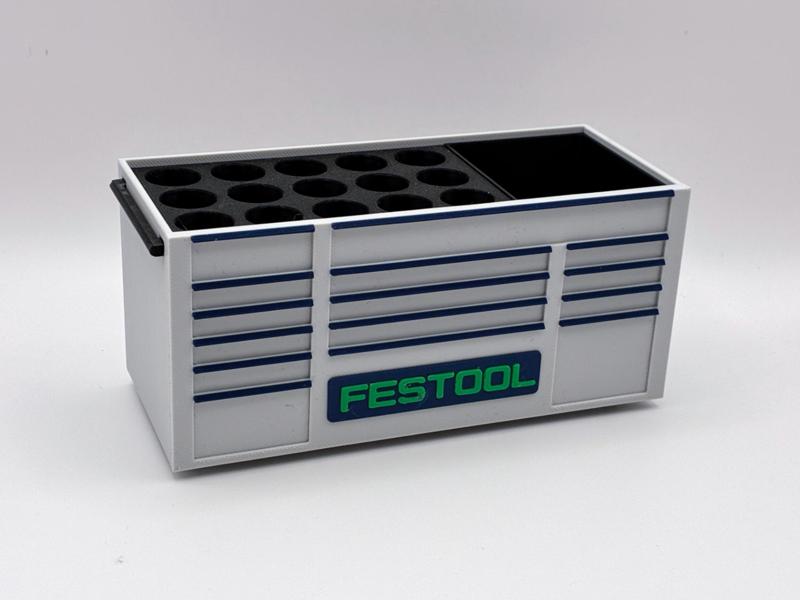 Festool inspired desk toolbox organizer pen holder