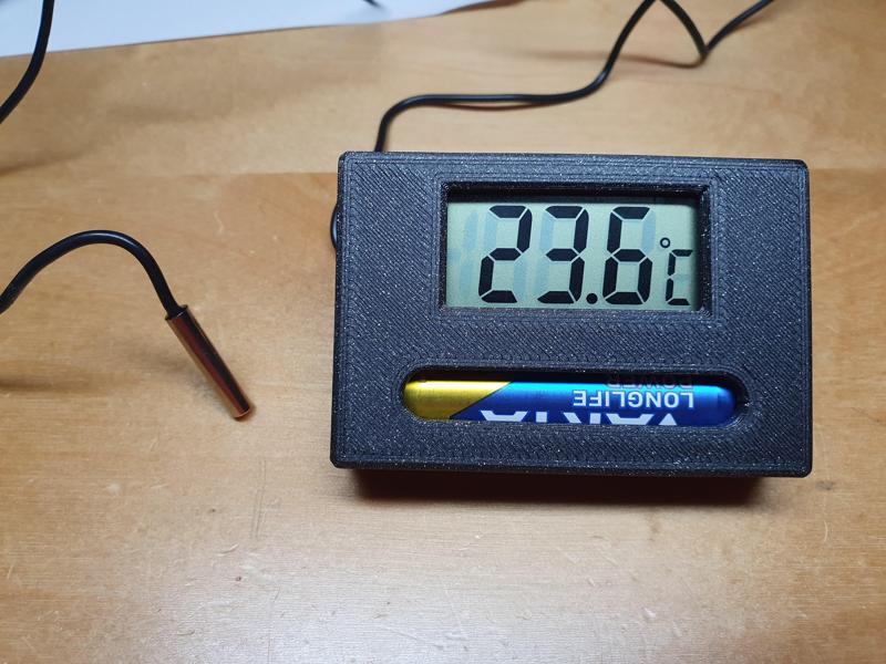 Thermometer case for AA battery