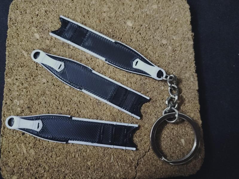 Llavero de aleta submarinismo