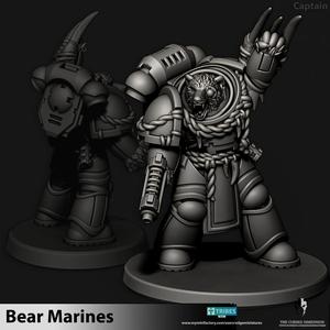 Captain - BearMarines - 28mm