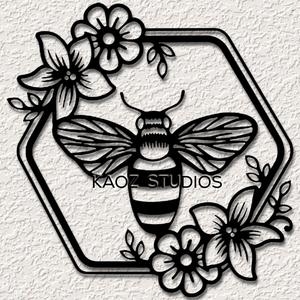 honeybee wall art honey bee wall decor bumblebee decoration with honeycomb