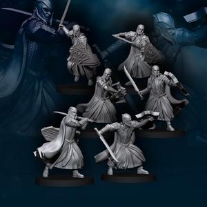 6x Armoured Wood Elf with Sword | Wood Elves | Fantasy