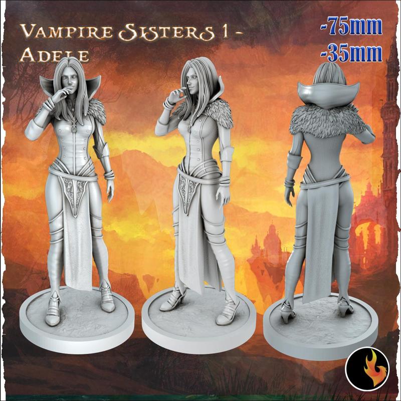 Adele - Dark Fantasy Minis - 75mm + 35mm Scale