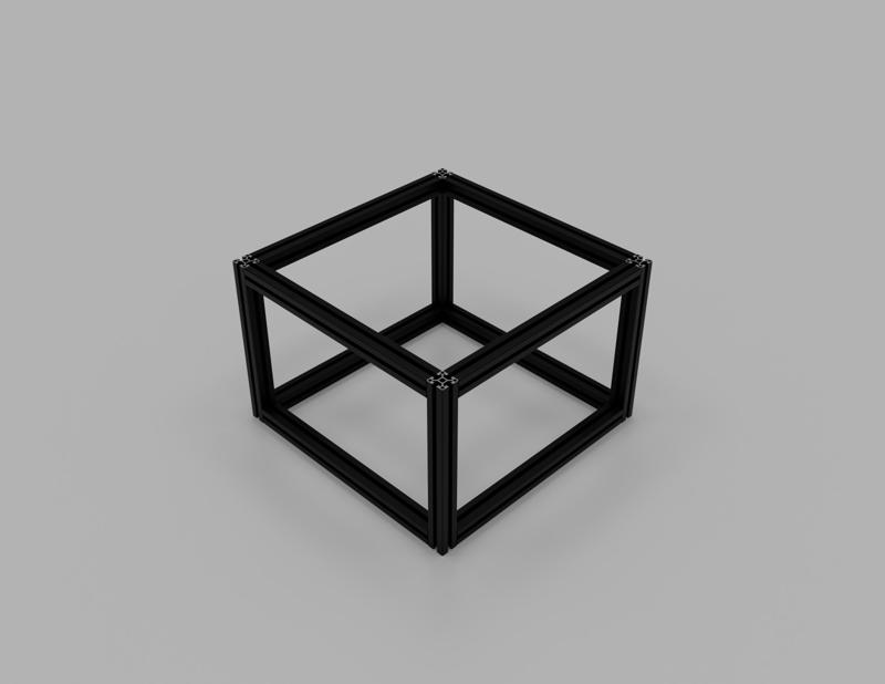 Aluminum profile simple frame parametric