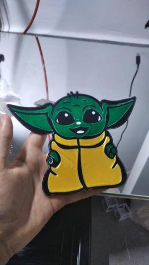 Baby Yoda 4 colors in one layer.