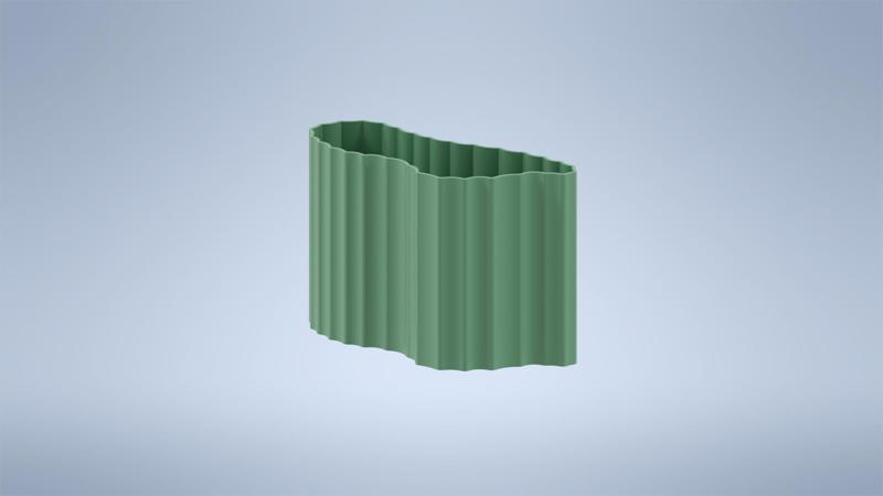 Elongated fluted flower vase