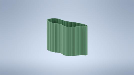 Elongated fluted flower vase