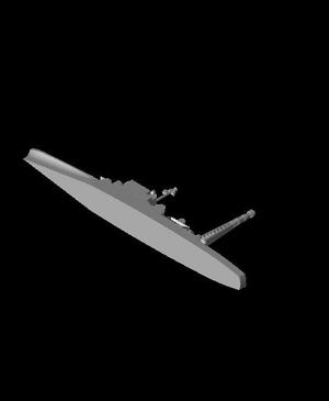 1/1250 Scale French Cruiser De Grasse C610 1966.stl