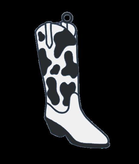 Cow Print Cowgirl Boot.stl