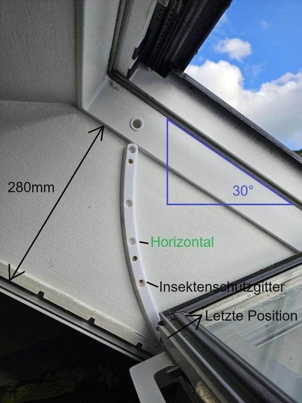 Velux Dachfenster - Rastleiste für VELUX Sicherungsriegel