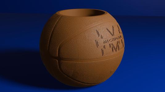 Michigan Basketball Beer Can Holder