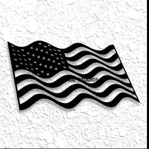 USA FLAG wall art American Flag wall decor 2d America decoration