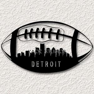 detroit lions football sign superbowl wall art sports logo decoration