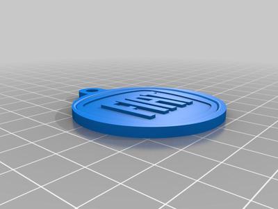 Keychain Fiat logo 45mm