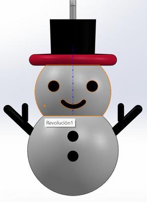 Esfera en forma de mono de nieve