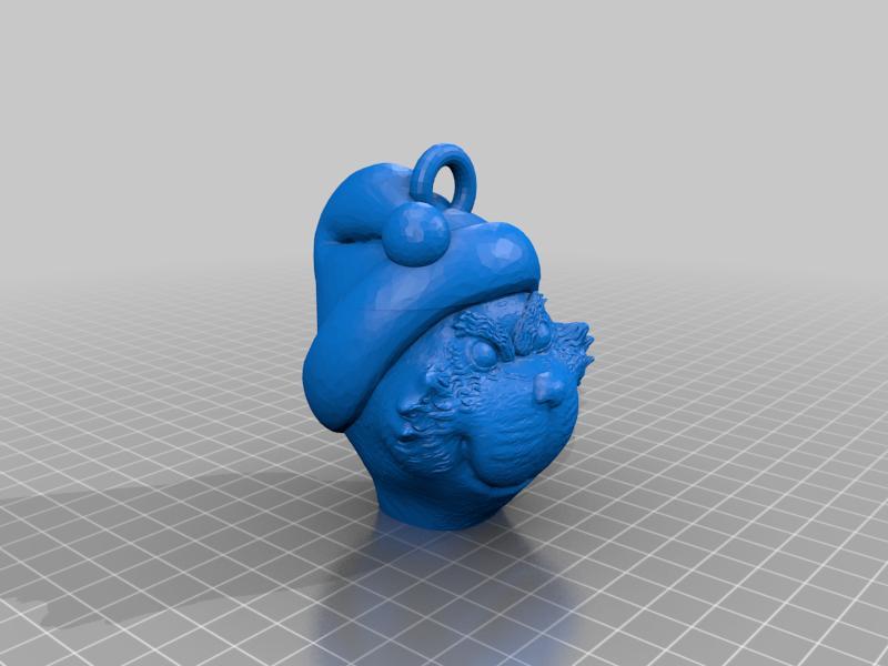 Grinch Head tree decoration 