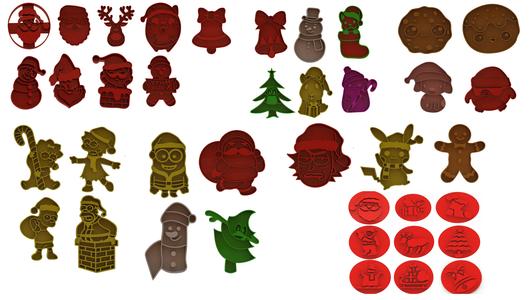 39 different designs christmas cookie cutters bundle