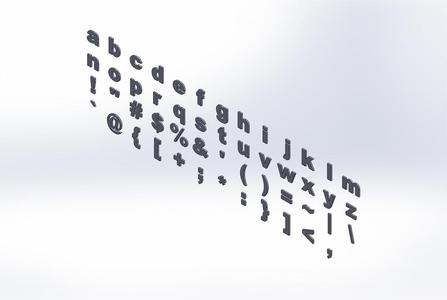 Box lowercase letter 120x10