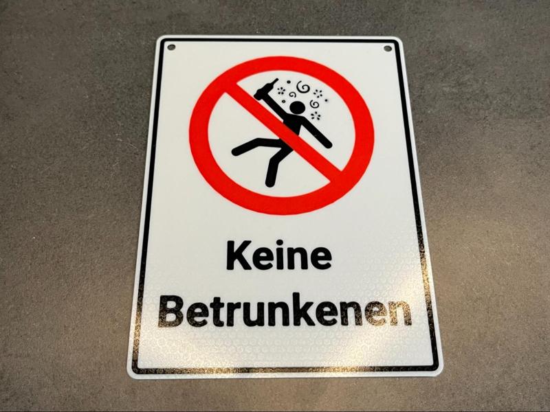 Funny Prohibition Sign No Drunkards