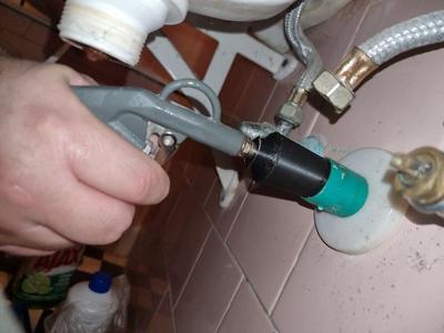 1-Inch Drain Auger Adapter with High-Pressure Air Blower for Clog Removal