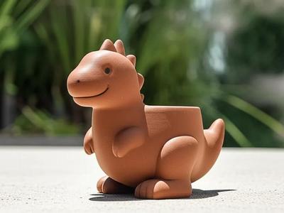 Dinosaur plant pot