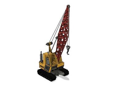 Yellow Crawler Crane with Movements