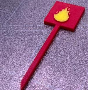 Toothpick with Flame Topper