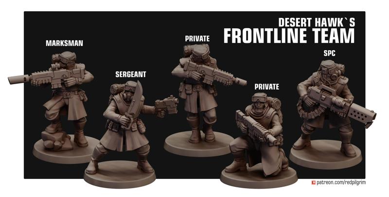 Desert Hawks Frontline Team