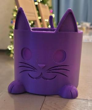 Cute Cat Plant Pot - Round