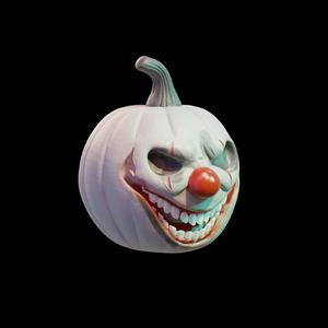 Clown Pumpkin Head