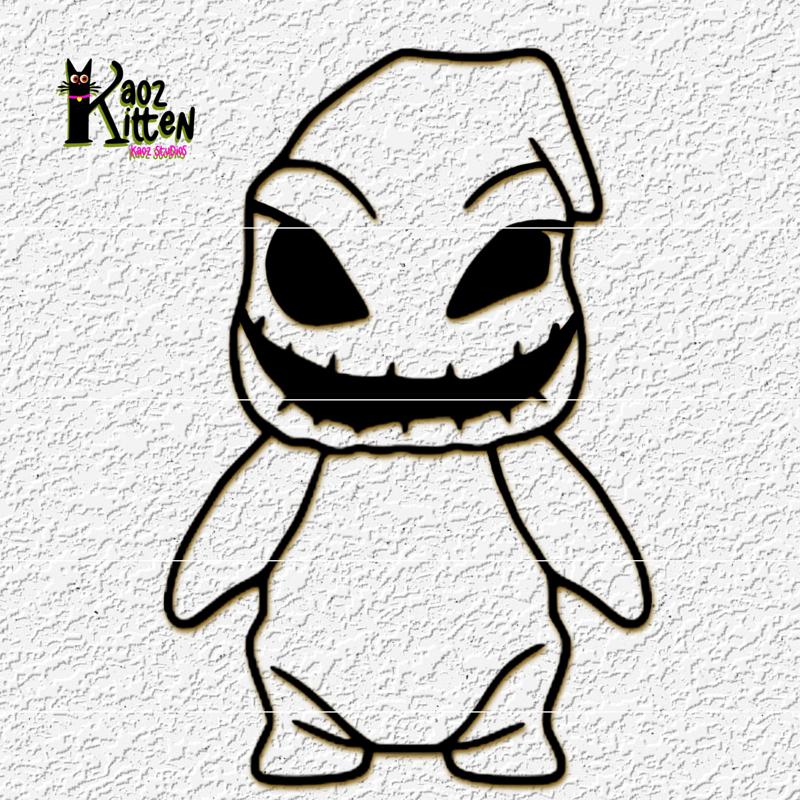 oogie boogie chibi wall art the nightmare before christmas decor fanart