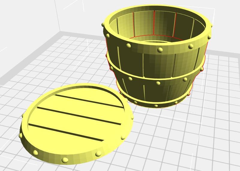 wine barrel half with lid