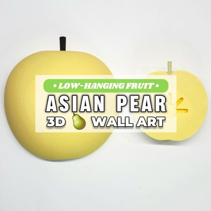 Jumbo Asian Pear Decorative Pop-Out 3D Wall Art :: The 'Low-Hanging Fruit' Collection