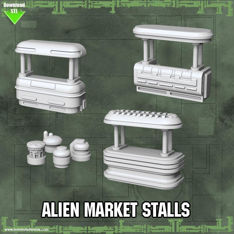 Alien Market Stalls