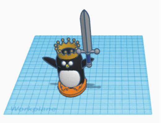 Penguin King for Chess set