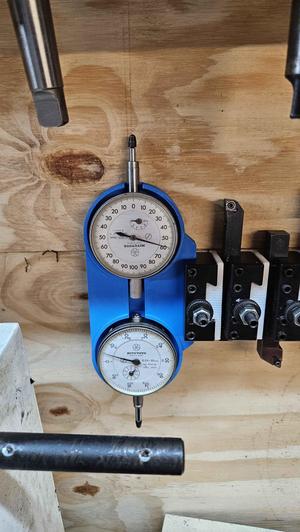 Dual Dial Indicator Lathe Tool Post Mount
