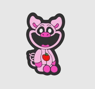 Picky Smiling Keychain, Refrigerator Magnet, and Wall Decor.