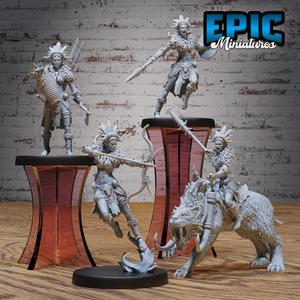 Barbarian Tribe Female Set / Arctic Warrior / Frozen Human / Snow Fighter / Wildling / Ice Trickster / Norse Encounter