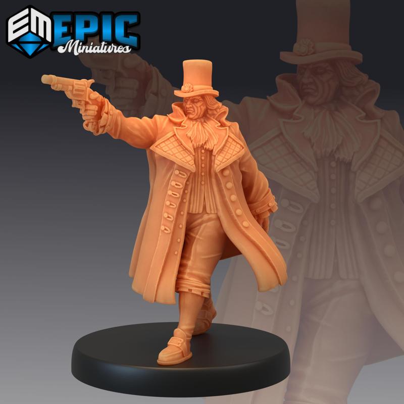 Baron Gregory Pistol / Steampunk Mastermind / Evil Capitalist / Construct Master