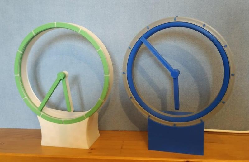 Hollow Clock V (remix of Shiura model using ESP32-C3-mini) - 28/02/2025 update