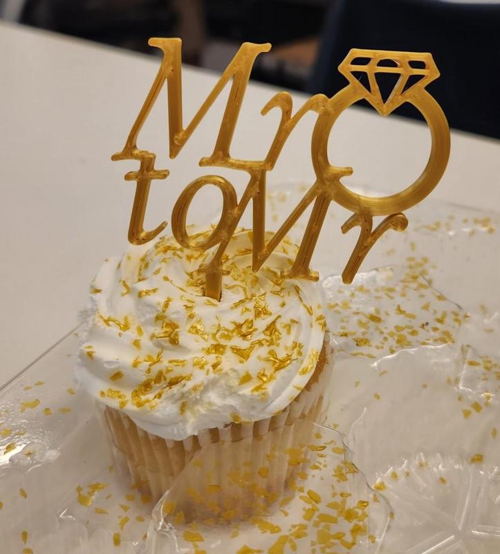 Groom cupcake topper