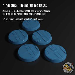 32mm Industrial / Sci-Fi Miniature Bases