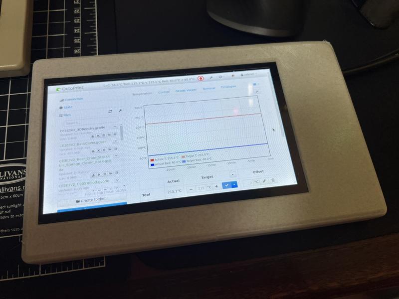 Case for 7 inch LCD touchscreen with covered ports