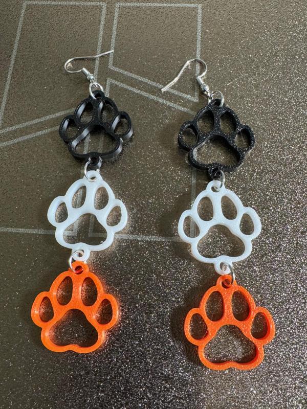 Dangling Paw Earrings