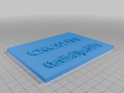 Certified Creality Specialist sign